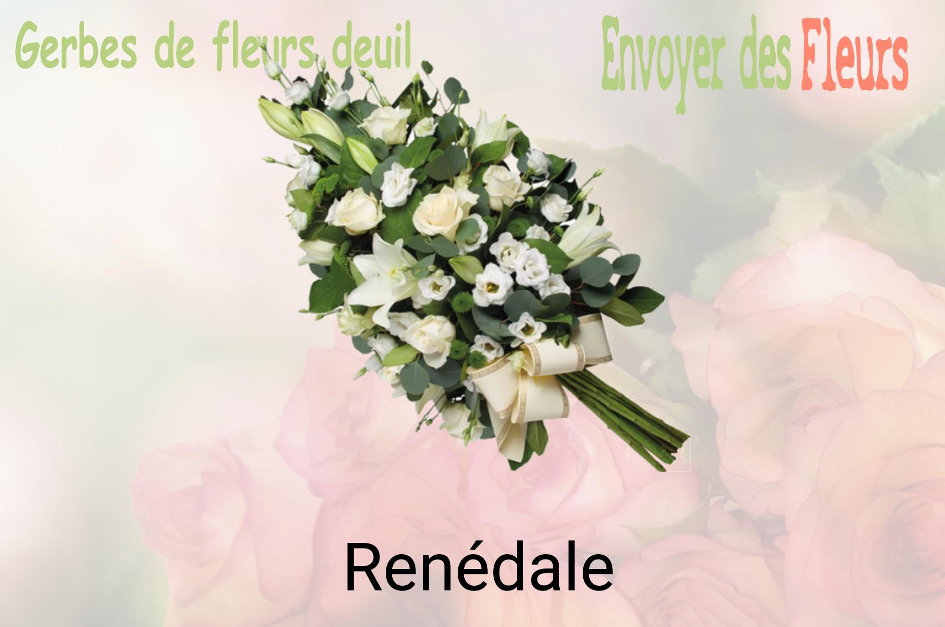 Gerbe de fleurs de deuil livrée à Renédale